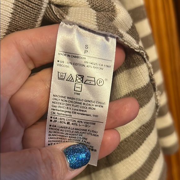 Banana Republic Brown and Cream Striped Long Sleeve Sweater - Picture 8 of 8